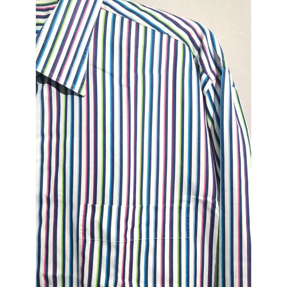 Peter Millar Cotton Striped Button Shirt - Picture 3 of 4